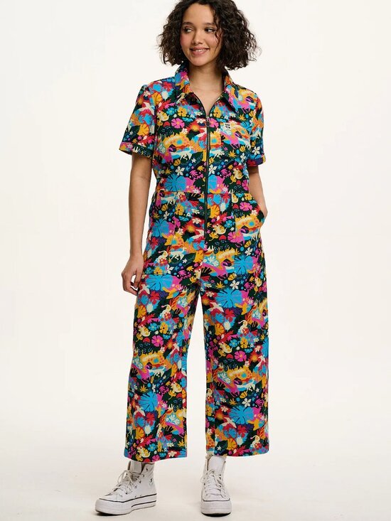 Lucy & Yak Pants - Lucy & Yak L.E. Ragan Jumpsuit Nick Liefhebber Dino Print UK 14 / US 10 NWOT